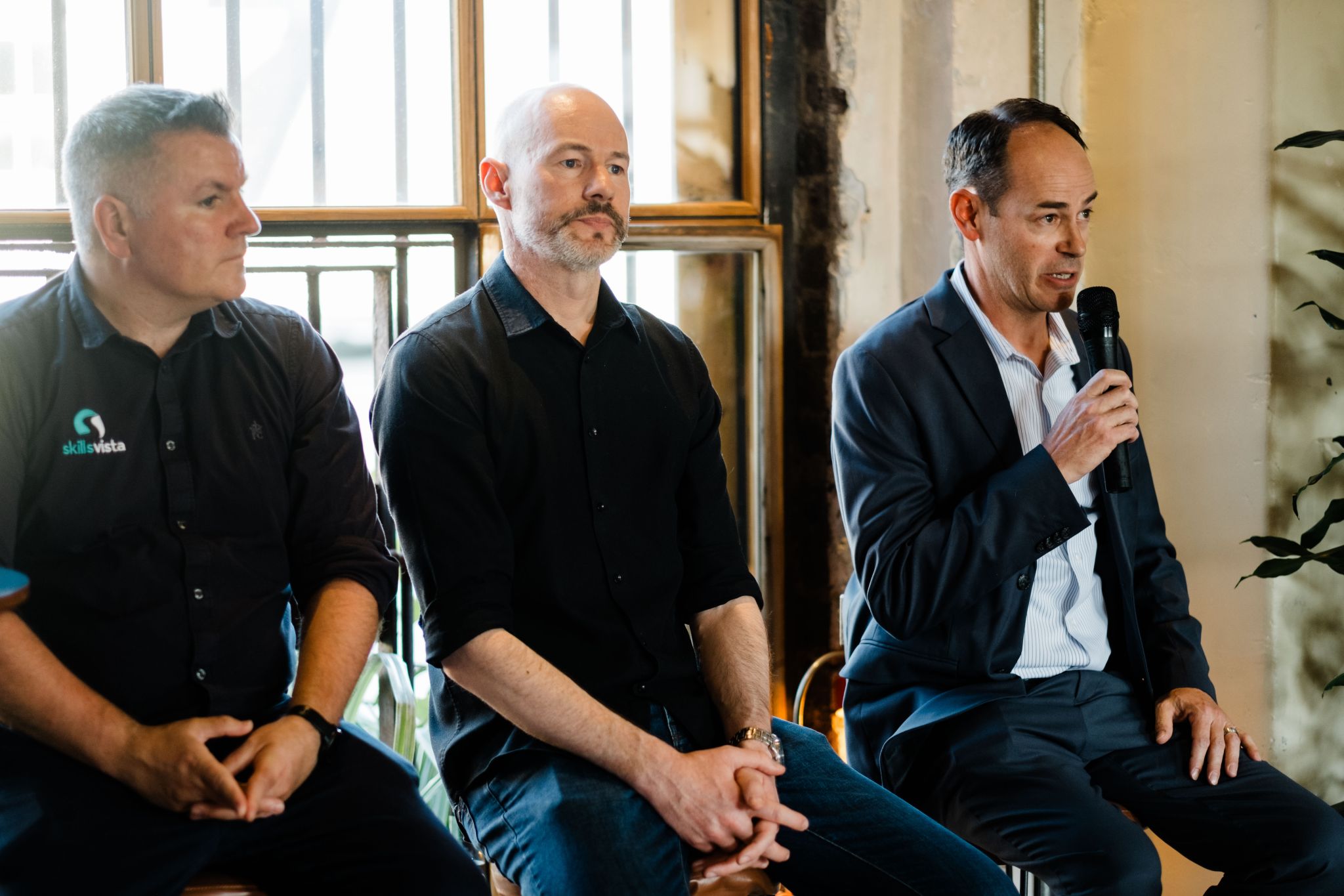 Gary Burtka speaking on a panel at the Dublin Tech Forum hosted by ACT during the Developed Tour.